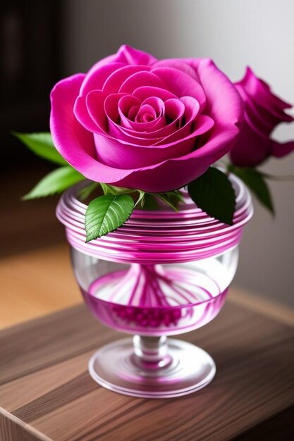 Belas rosas cor-de-rosa em uma cesta de vime em um fundo natural