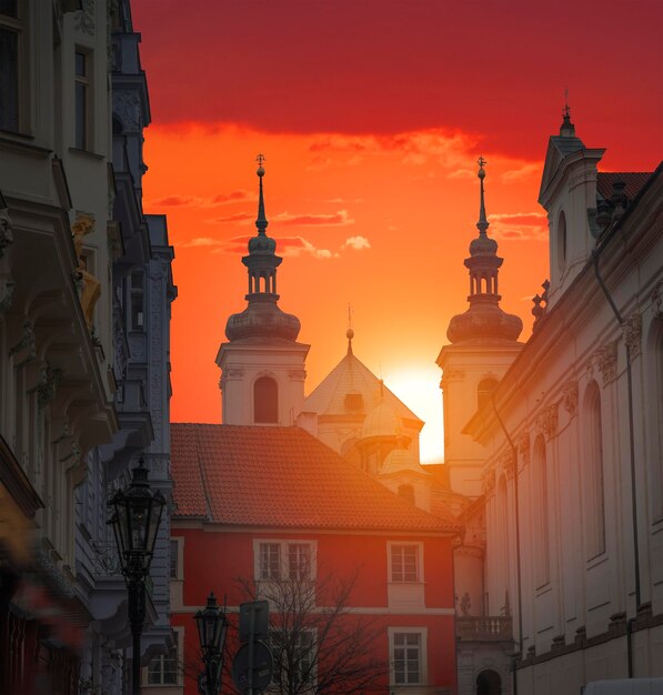 Foto belas ruas antigas de praga