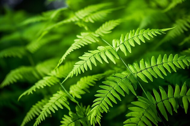 Foto belas samambaias verdes deixam folhagem vibrações naturais papel de parede com exuberância botânica