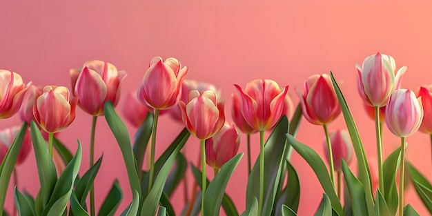 Belas tulipas de primavera com espaço para fundo de texto Ai Gerado