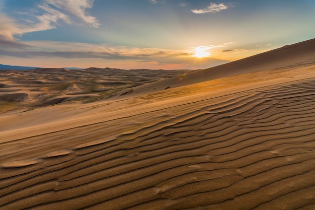 Belas vistas da paisagem desértica Deserto de Gobi Mongólia