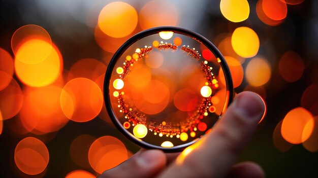 Foto beleuchten sie faszinierende bokeh-kreise in makrovisualisierungen