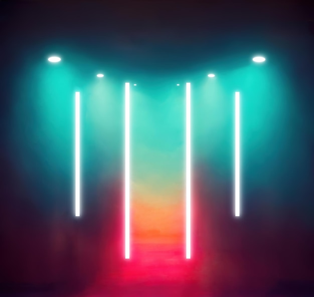 Beleuchteter Neon-Gerade-Linien-Nachtclub-Lazer-Effekt