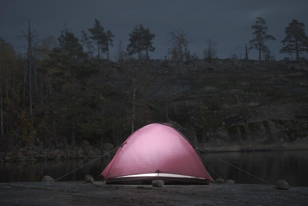 Beleuchtetes Campingzelt Keine Personen