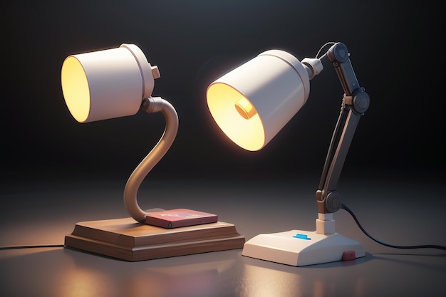 Beleuchtung, Tischlampe, Nachtlicht, kreative Form, minimalistischer HD-Fotografie-Hintergrund