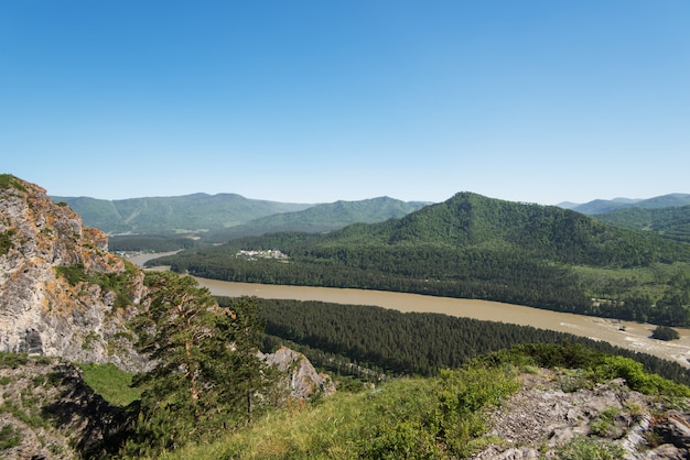 Foto beleza amanhecer nas montanhas