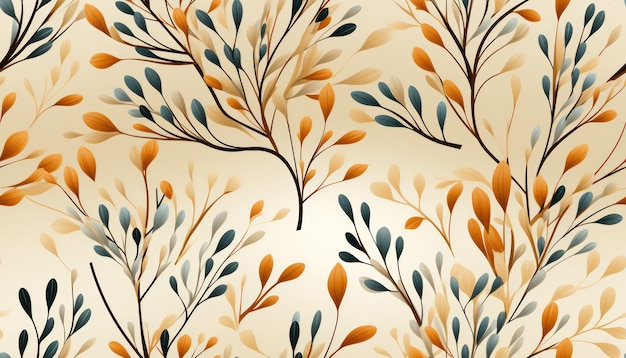 Beleza botânica Folha de oliveira Ilustração de padrões naturais