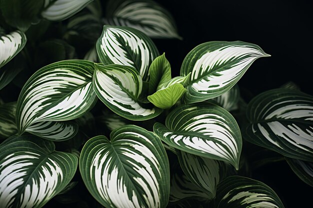 Beleza botânica Planta verde e branca cativante em 32 foto