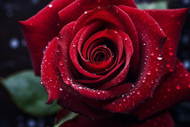 Beleza cativante A majestosa textura de um botão de rosa vermelha AR 32