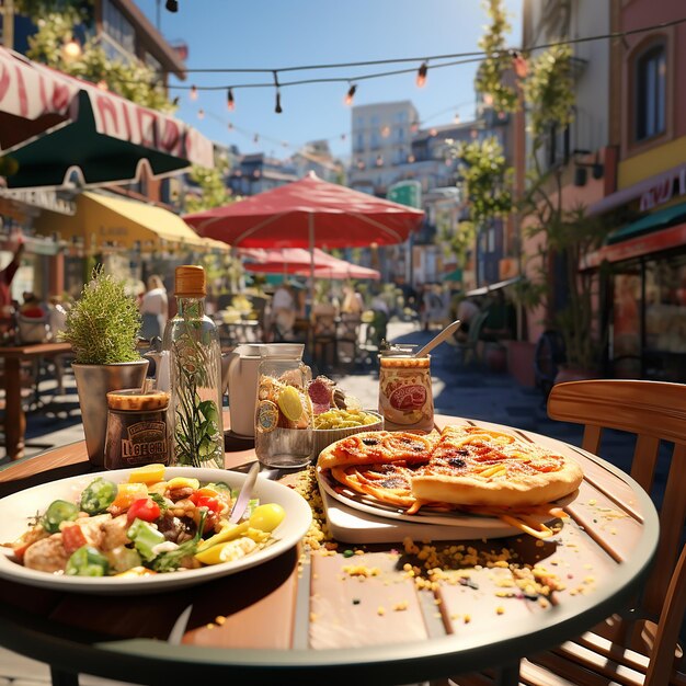 Foto beleza da comida da rua