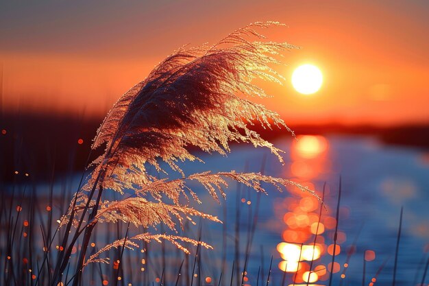 beleza da natureza no pôr-do-sol da noite fotografia profissional