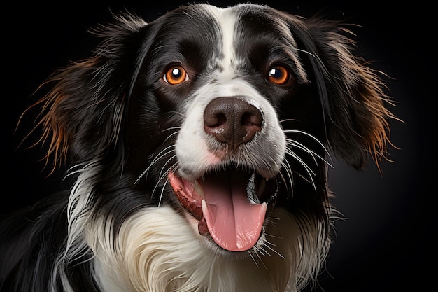 Beleza de cachorro com iluminação natural em retrato