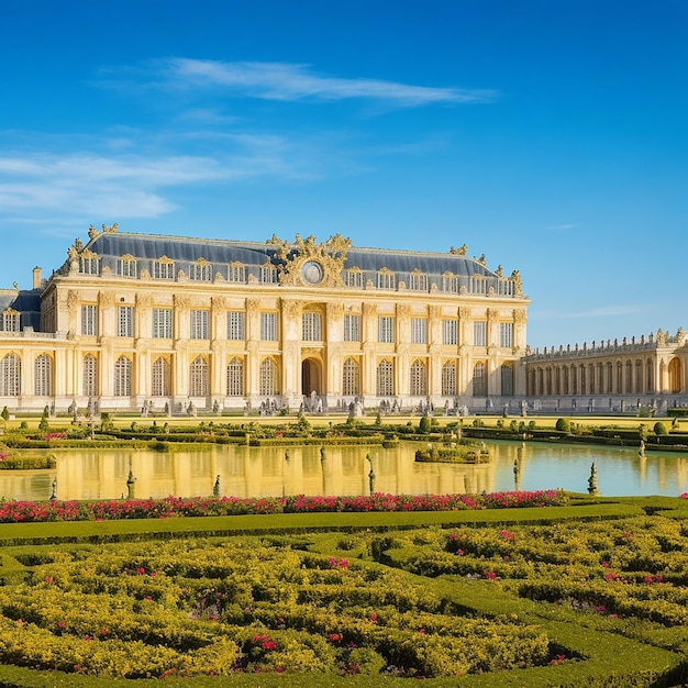 beleza de tirar o fôlego do Palácio de Versalhes na imagem ai da França