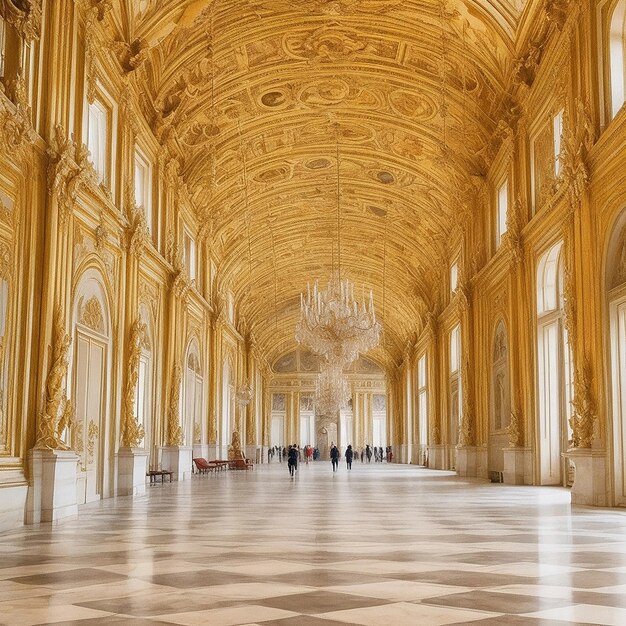 beleza de tirar o fôlego do Palácio de Versalhes na imagem ai da França