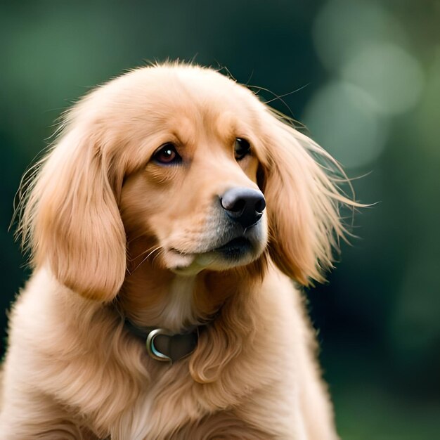 Foto beleza retrato de um cão doce