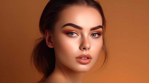 Beleza sem idade Maquiagem perfeita e pele jovem IA generativa