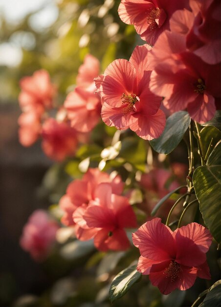 Foto belezas capturadas em flores coloridas em close-up generative ai