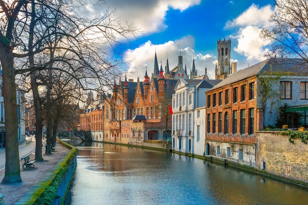 Belfort und der Grüne Kanal in Brügge, Belgien