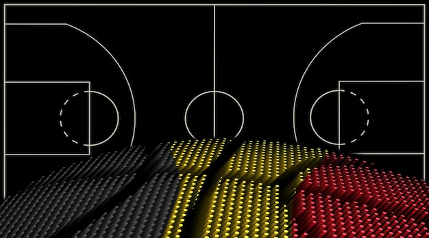 Bélgica Fundo da quadra de basquete Bola de basquete