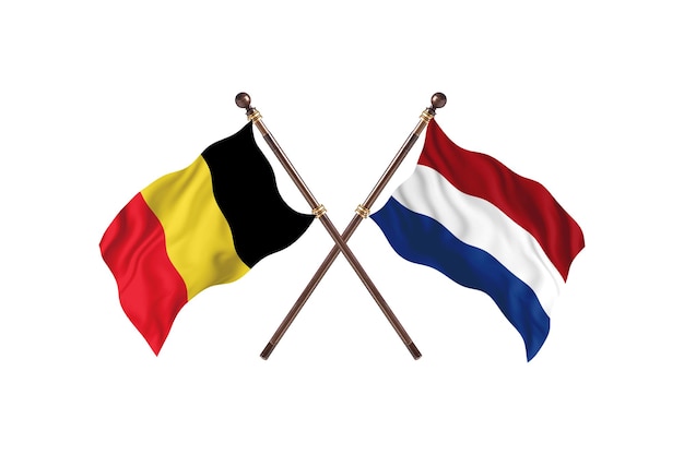 Bélgica versus holanda dois países bandeiras background