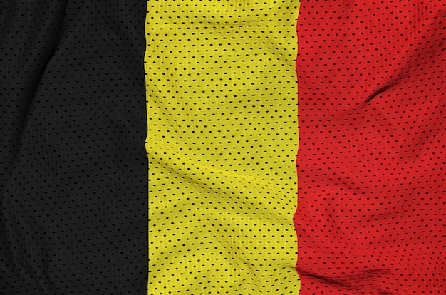 Belgien Flagge auf einem Polyester-Nylonnetz gedruckt