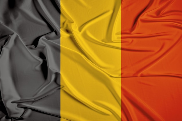 Belgische Flagge aus Seide in 3D-Höhequalität