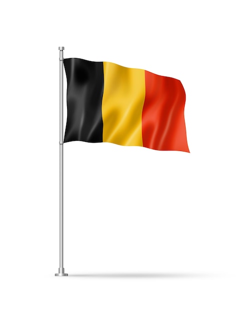 Belgische Flagge isoliert auf weiß