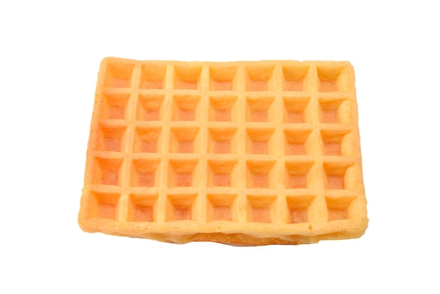 Belgische Waffel isoliert auf weißem Hintergrund.