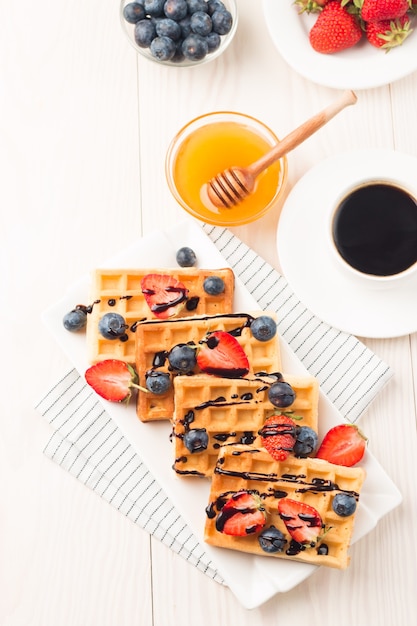 Belgische Waffeln zum Frühstück