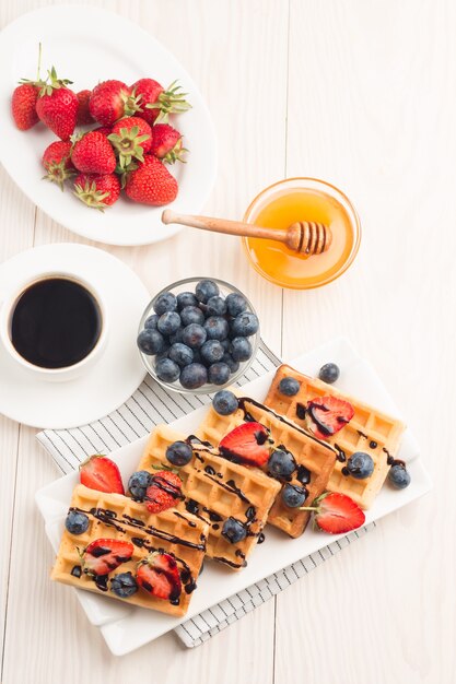 Belgische Waffeln zum Frühstück