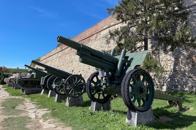 Foto belgrado sérvia 14 de setembro de 2022 kalemegdan fortess canhões