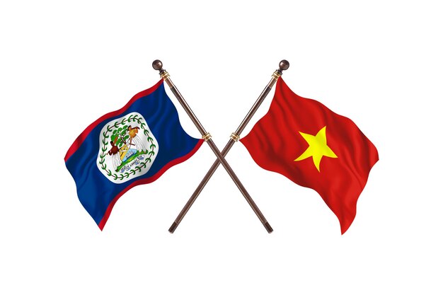 Belice frente a Vietnam dos países banderas antecedentes