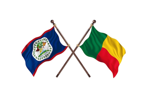 Belice versus Benin dos países banderas antecedentes