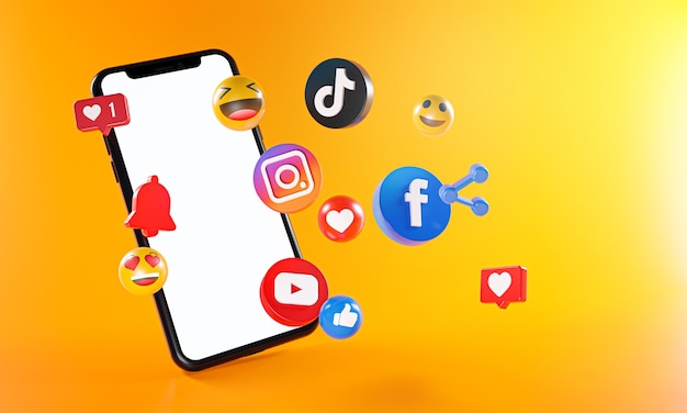 Beliebteste soziale Medien Instagram Facebook Tiktok Youtube Icons.