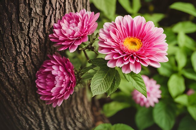 Foto belíssima natureza retrô com flores