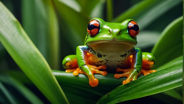 belíssima rã de árvore tropical