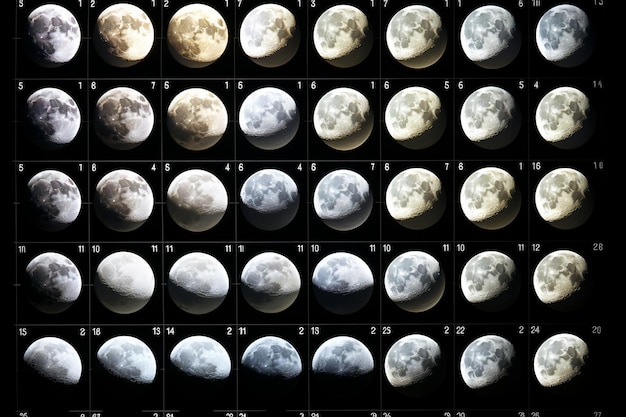 Foto belíssimo calendário lunar.