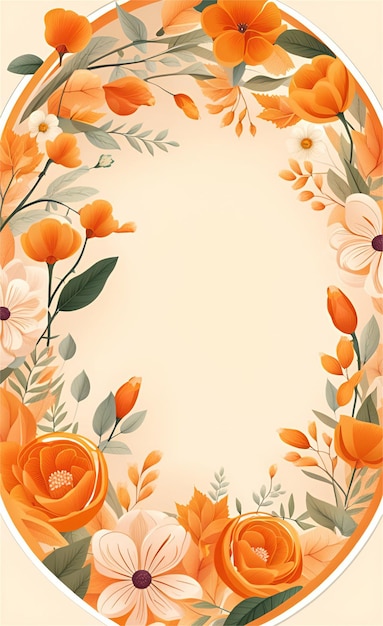 Foto belíssimo fundo floral laranja
