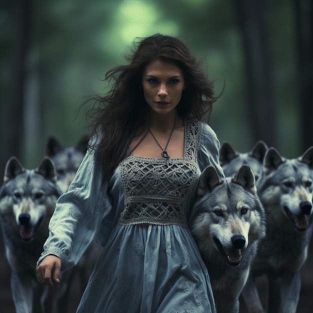 Foto la bella y el lobo