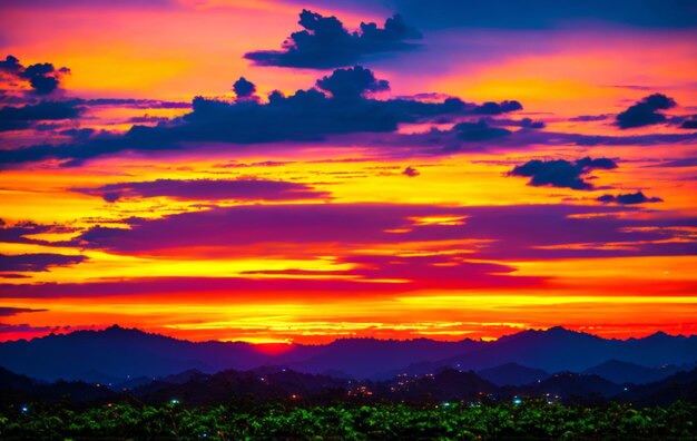 Foto bella de narute colombiano al atardecer ilustración con ai generativo