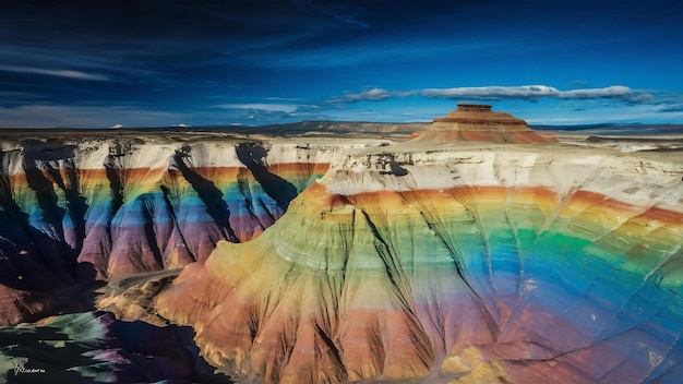 Foto bella vista del cañón del arco iris y la ciudad perdida en el parque nacional de talampaya la rioja argentina