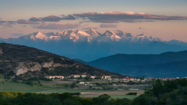 Foto bella vista desde las montañas de erciyes en kayseri, turquía