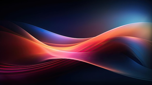 Bellas tecnologías 3D fondo de fondo de onda suave AI generativa