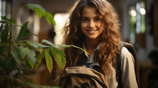 Belleza al aire libre Uniforme escolar de Sri Lanka Sonrisa creada con inteligencia artificial