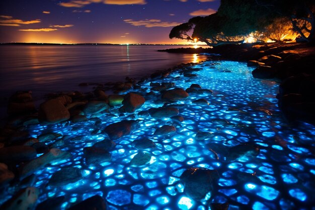 Foto la belleza bioluminescente