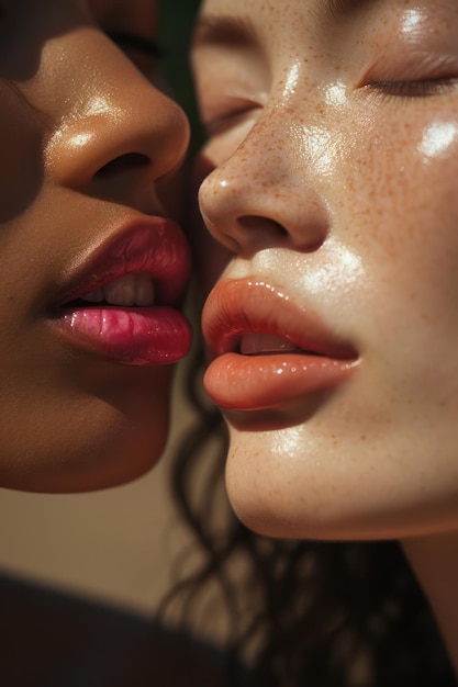 Foto la belleza cautivadora la mujer de moda con pintalabios rojo el maquillaje de primer plano y la piel impecable en el retrato sensual