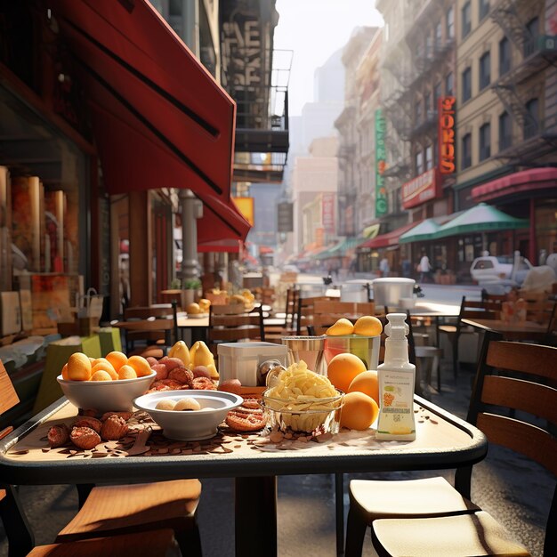 Foto la belleza de la comida de la calle