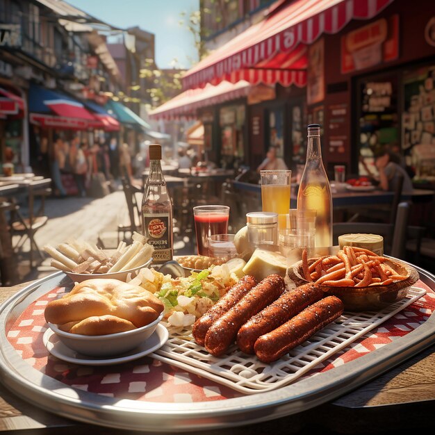 Foto la belleza de la comida de la calle