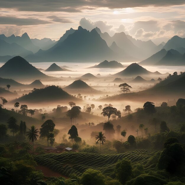 La belleza escénica de Laos