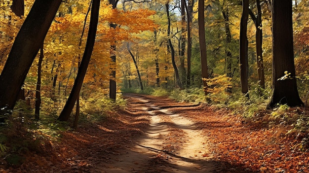 La belleza escénica del otoño El tapiz de la naturaleza se revela